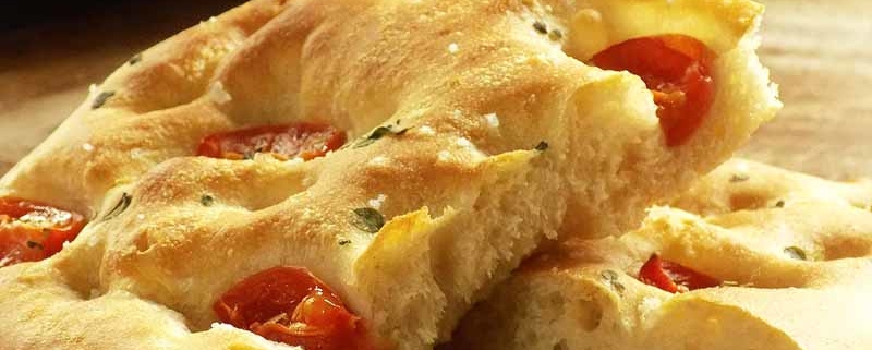 Olivenöl focaccia auf apulische art